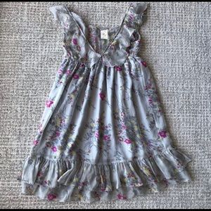 Joop Grey Floral Print Babydoll Dress Size XS